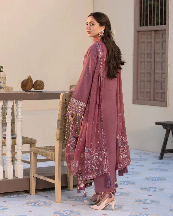 Lawn-3PC Embroidered Shirt with Chiffon Embroidered Dupatta V1321W
